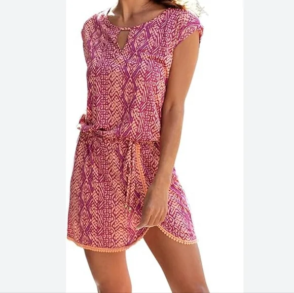 LASCANA Crochet Hem Summer Mini Dress - Picture 2 of 3